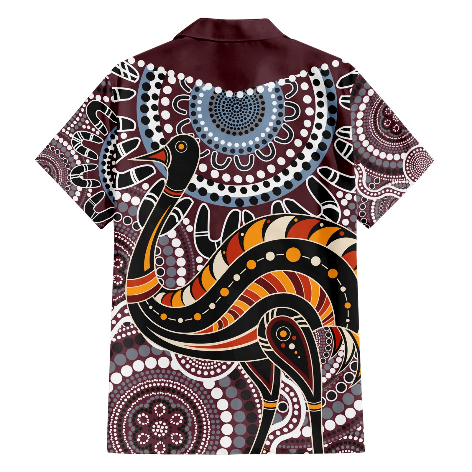Aboriginal Pattern Bird Hawaiian Shirt - Vibe Hoodie Shop