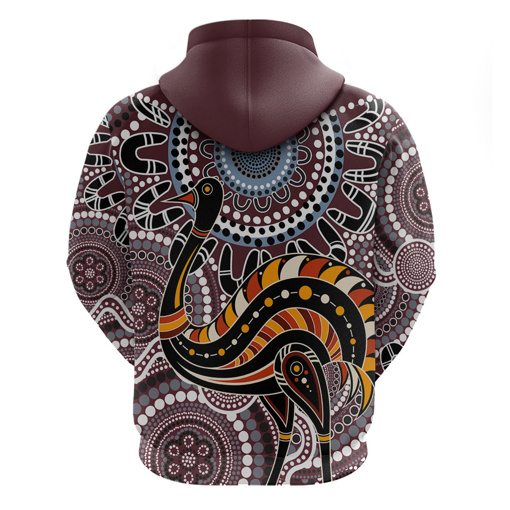Aboriginal Pattern Bird Hoodie - Vibe Hoodie Shop