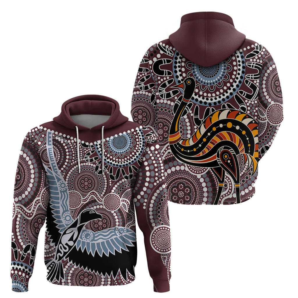 Aboriginal Pattern Bird Hoodie - Vibe Hoodie Shop