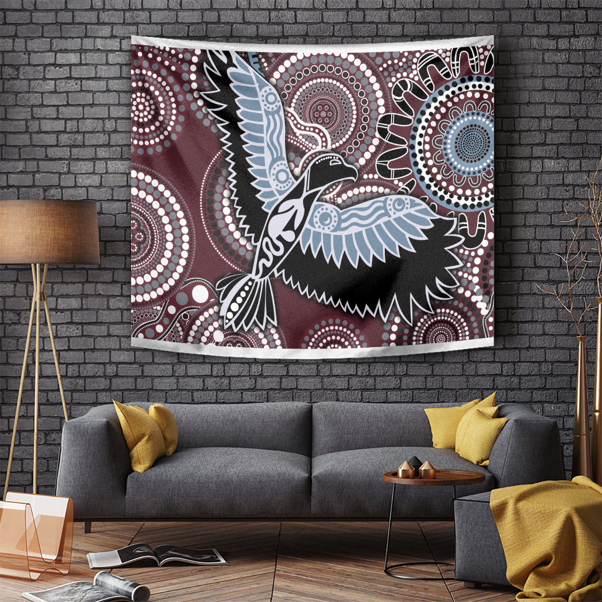 Aboriginal Pattern Bird Tapestry - Vibe Hoodie Shop