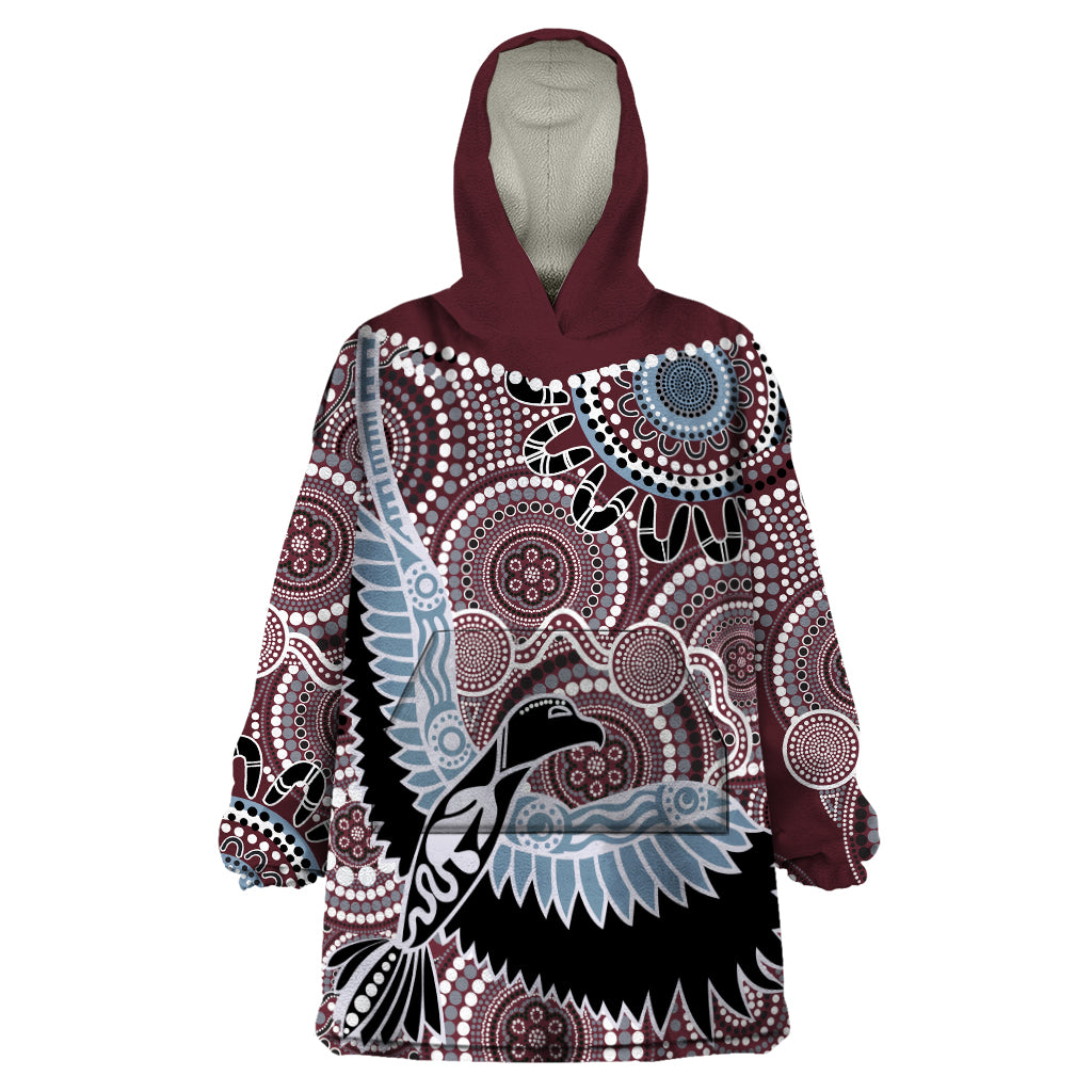 Aboriginal Pattern Bird Wearable Blanket Hoodie - Vibe Hoodie Shop