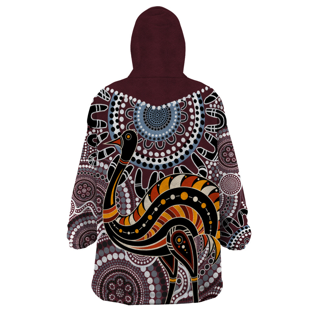 Aboriginal Pattern Bird Wearable Blanket Hoodie - Vibe Hoodie Shop