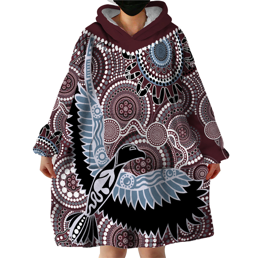 Aboriginal Pattern Bird Wearable Blanket Hoodie - Vibe Hoodie Shop