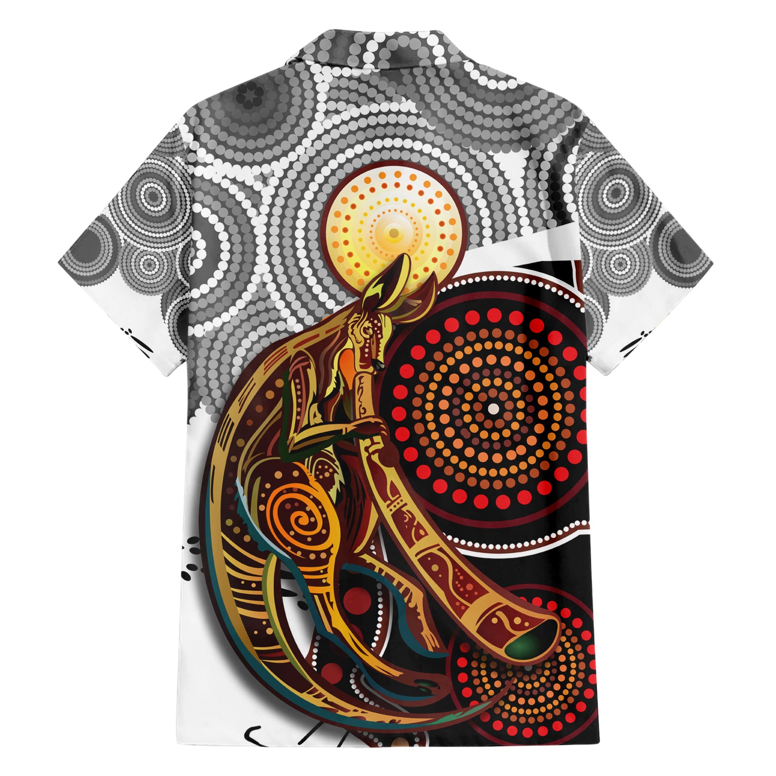 Aboriginal Kangaroo Pattern Dot Art Hawaiian Shirt - Vibe Hoodie Shop