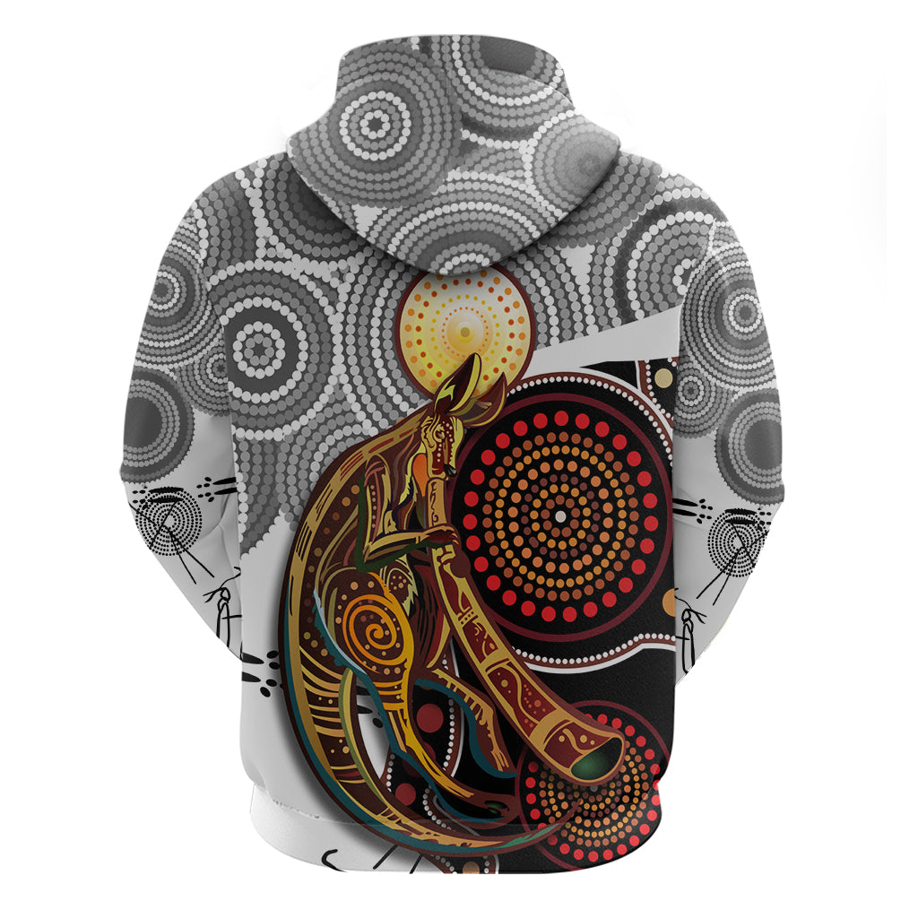 Aboriginal Kangaroo Pattern Dot Art Hoodie - Vibe Hoodie Shop