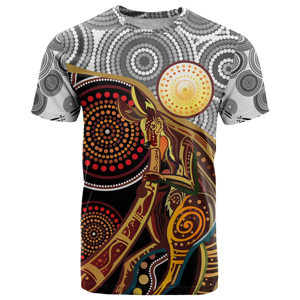 Aboriginal Kangaroo Pattern Dot Art T Shirt - Vibe Hoodie Shop