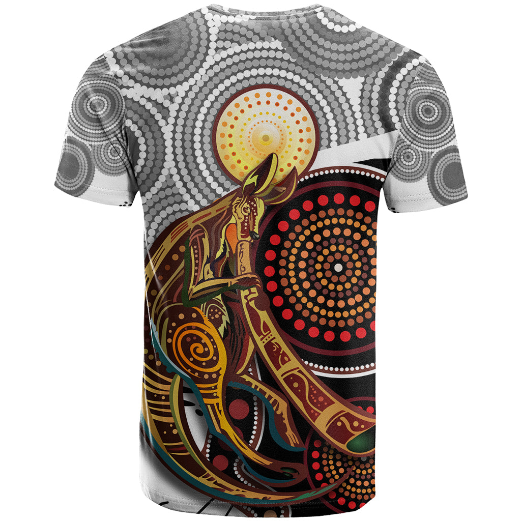 Aboriginal Kangaroo Pattern Dot Art T Shirt - Vibe Hoodie Shop