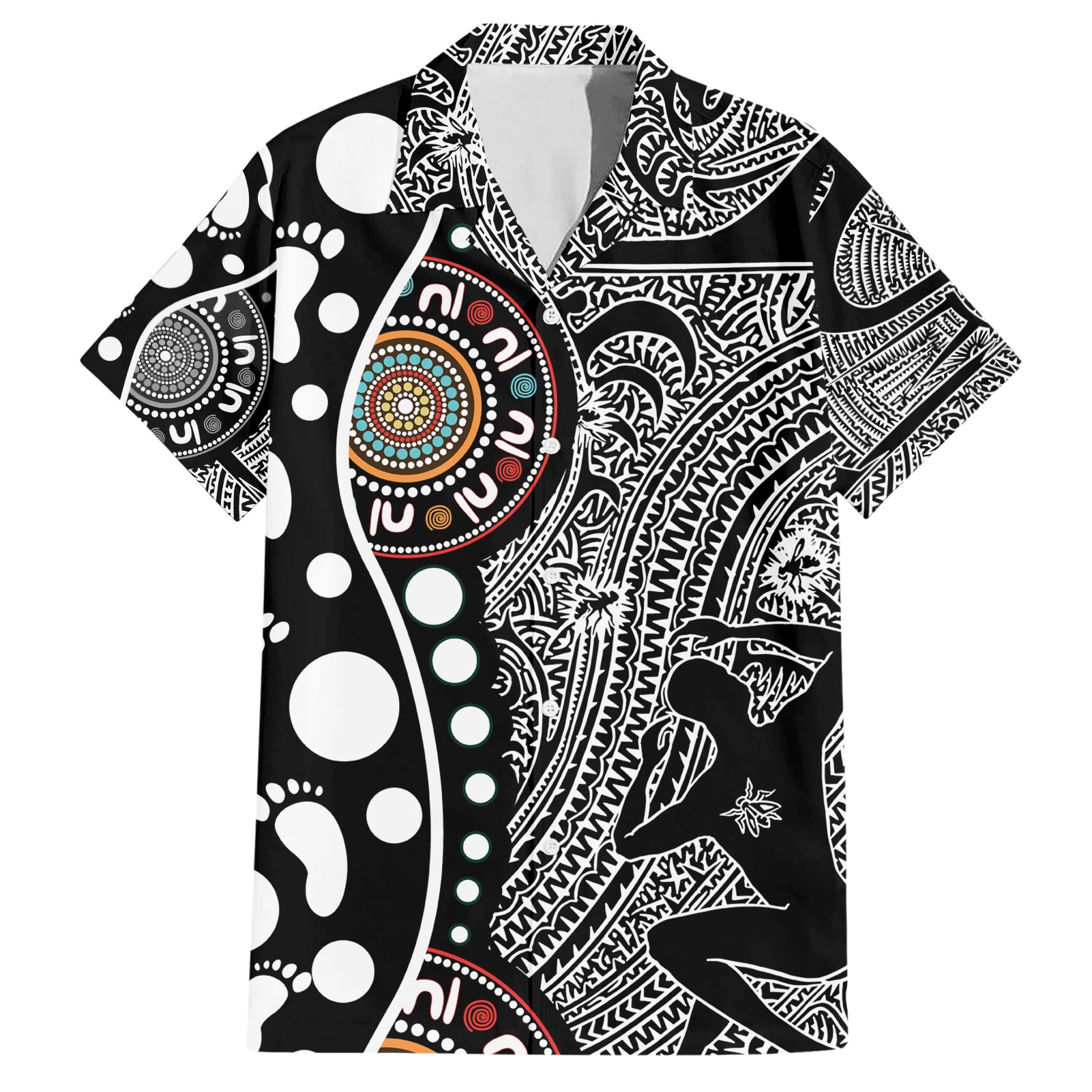 Torest Trait Islands Map Mix Aboriginal Pattern Hawaiian Shirt - Vibe Hoodie Shop