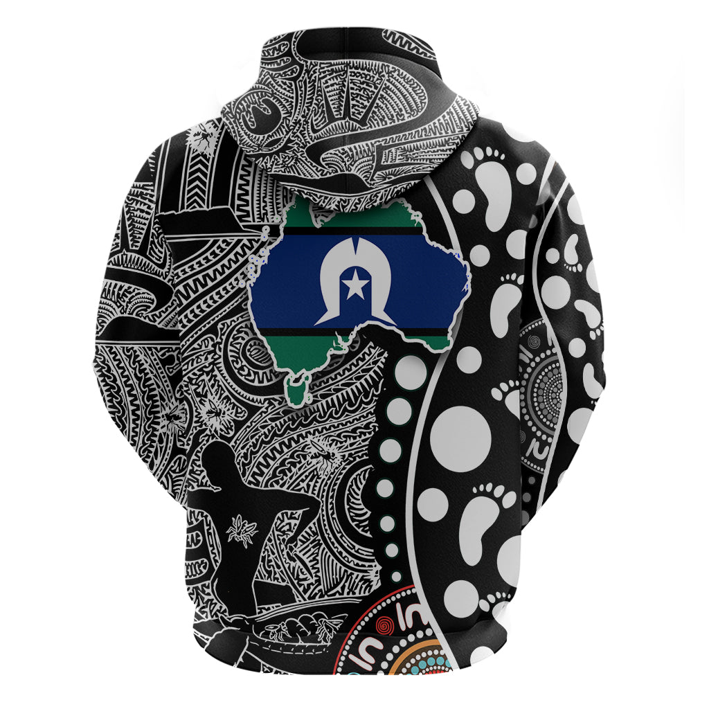 Torest Trait Islands Map Mix Aboriginal Pattern Hoodie - Vibe Hoodie Shop