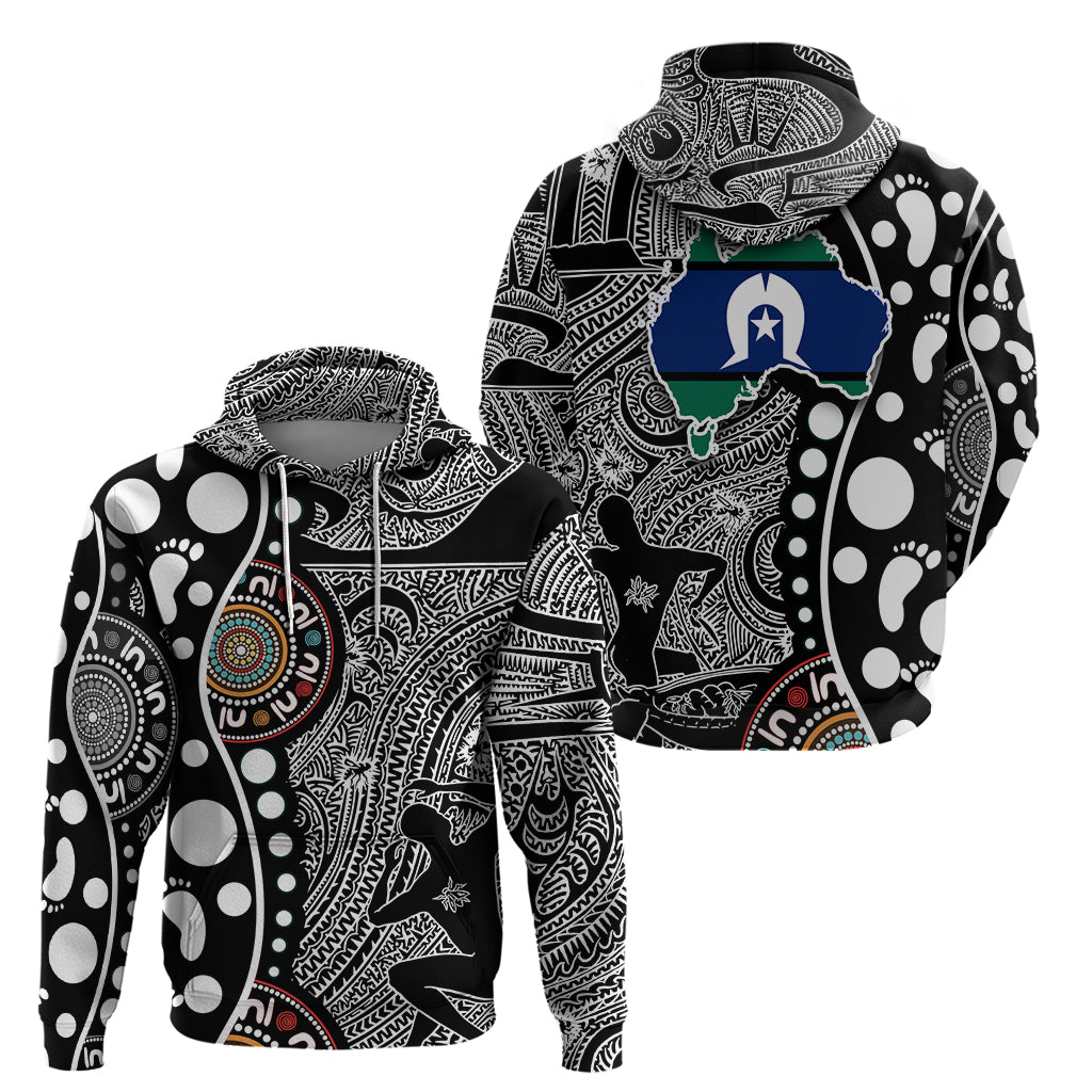 Torest Trait Islands Map Mix Aboriginal Pattern Hoodie - Vibe Hoodie Shop