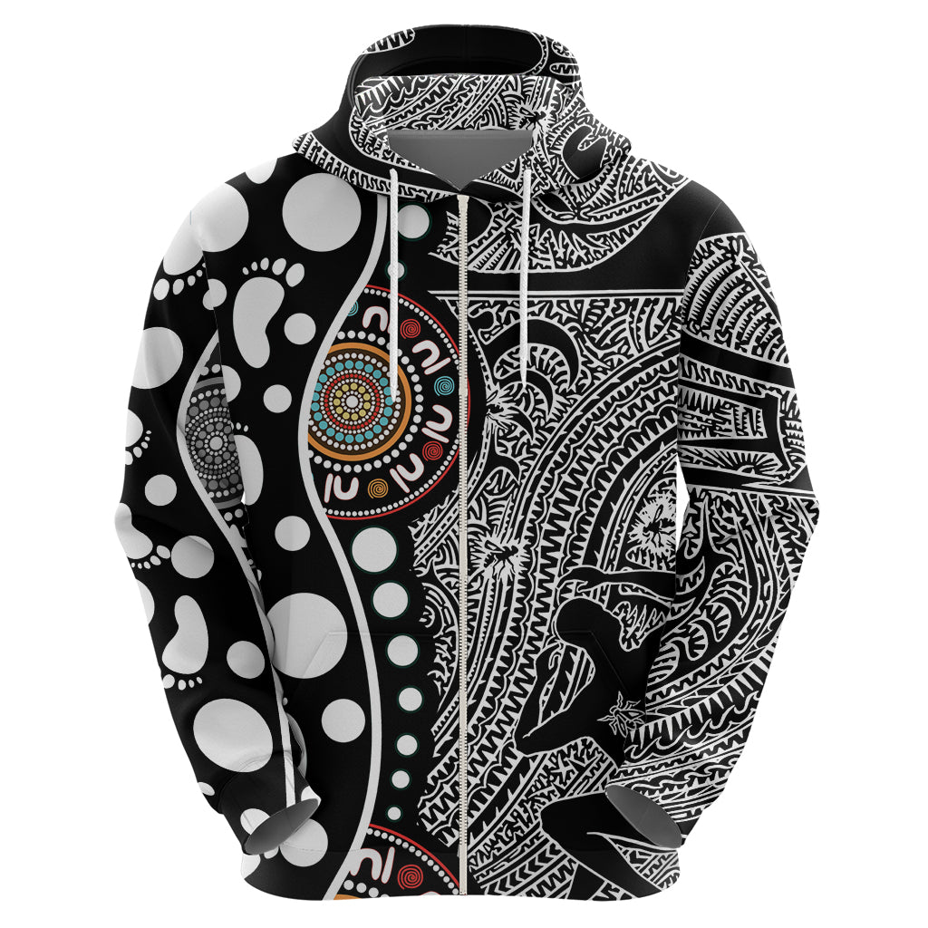 Torest Trait Islands Map Mix Aboriginal Pattern Hoodie - Vibe Hoodie Shop