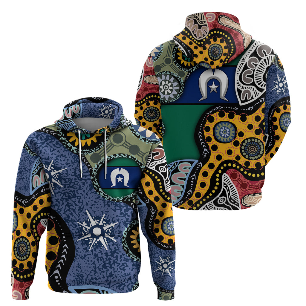 Torest Trait Islands Mix Aboriginal Pattern Hoodie - Vibe Hoodie Shop