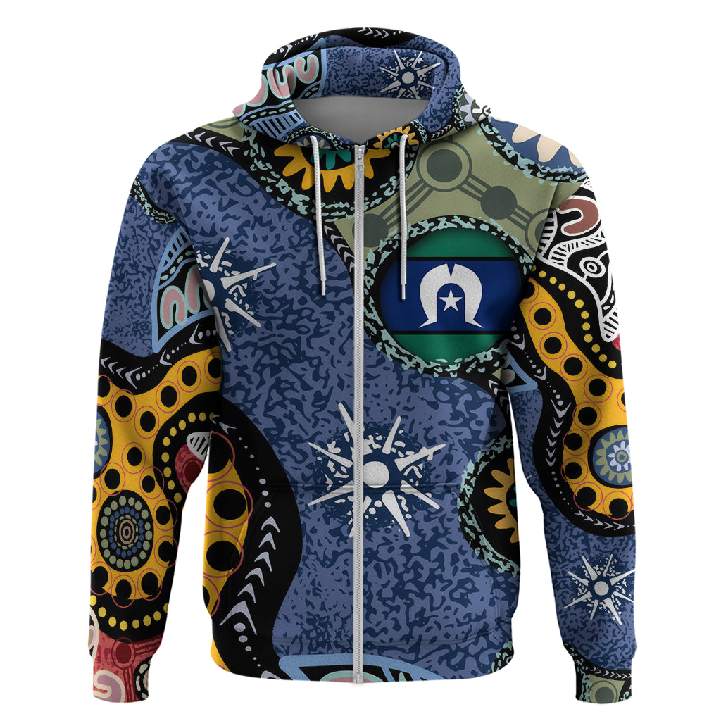 Torest Trait Islands Mix Aboriginal Pattern Hoodie - Vibe Hoodie Shop