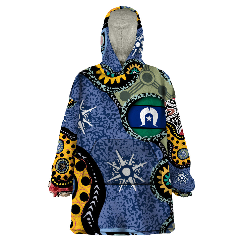 Torest Trait Islands Mix Aboriginal Pattern Wearable Blanket Hoodie - Vibe Hoodie Shop