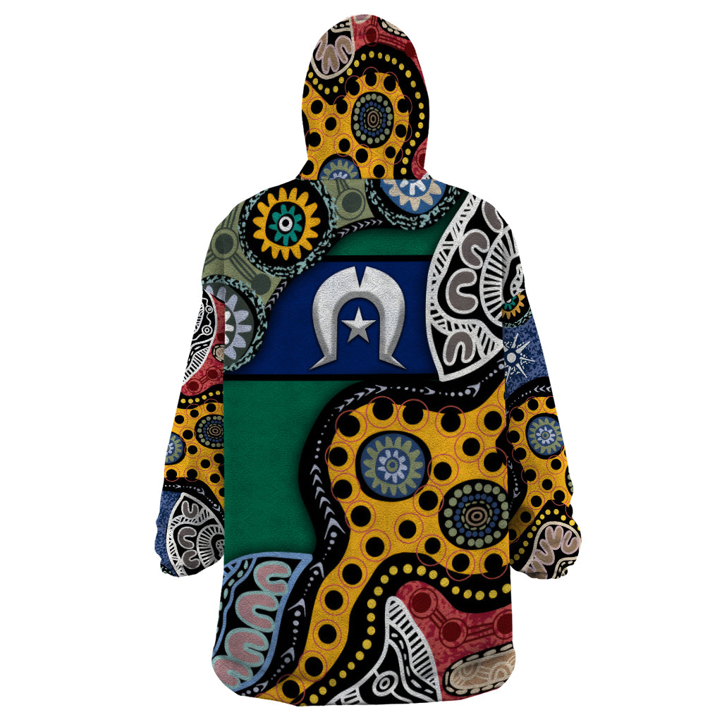 Torest Trait Islands Mix Aboriginal Pattern Wearable Blanket Hoodie - Vibe Hoodie Shop