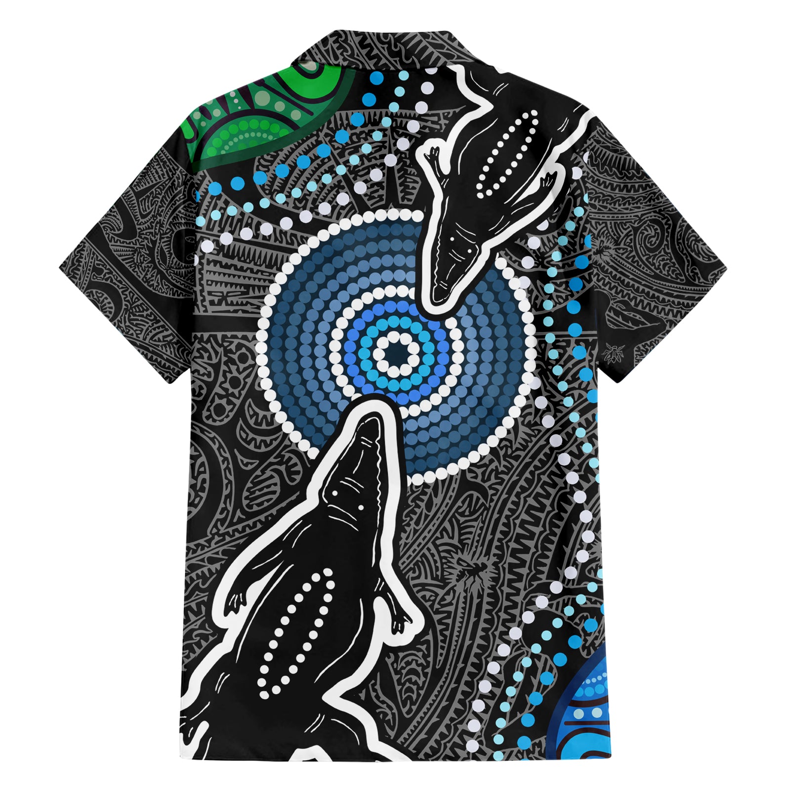 Torest Trait Islands Mix Crocodine Aboriginal Pattern Hawaiian Shirt - Vibe Hoodie Shop