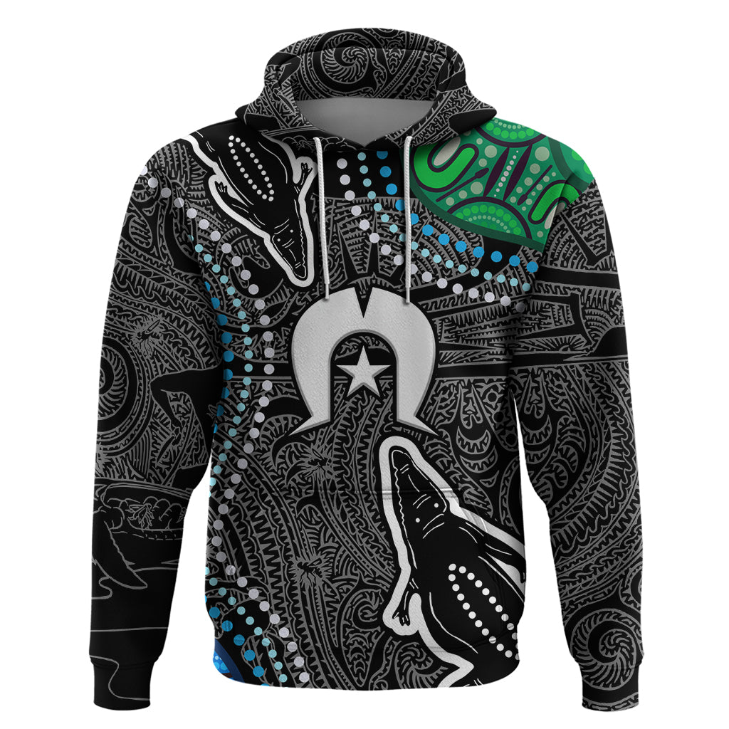 Torest Trait Islands Mix Crocodine Aboriginal Pattern Hoodie - Vibe Hoodie Shop