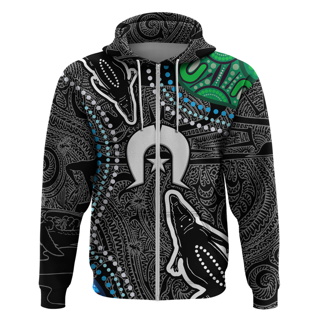 Torest Trait Islands Mix Crocodine Aboriginal Pattern Hoodie - Vibe Hoodie Shop