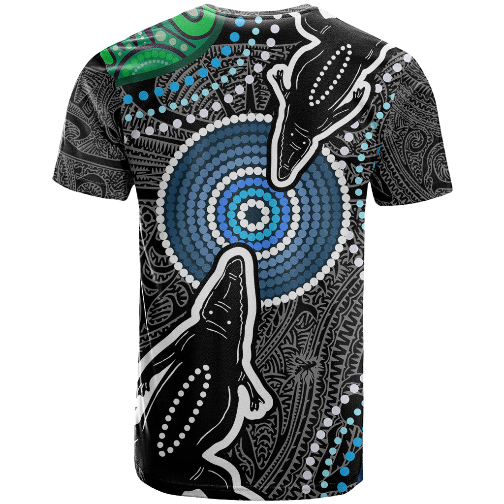 Torest Trait Islands Mix Crocodine Aboriginal Pattern T Shirt - Vibe Hoodie Shop