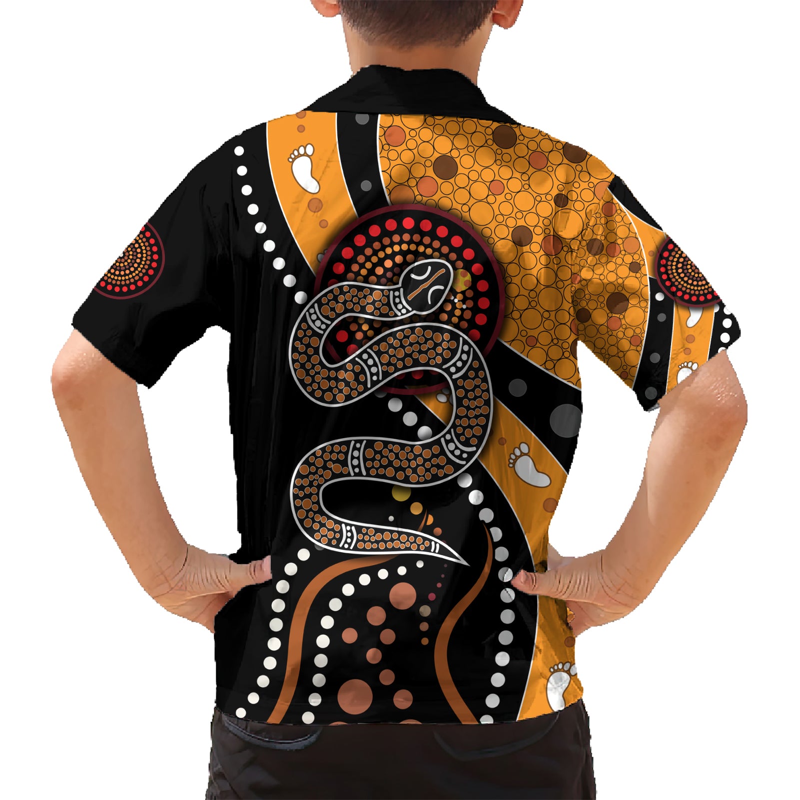 Aboriginal Snake Pattern Dot Art Hawaiian Shirt - Vibe Hoodie Shop