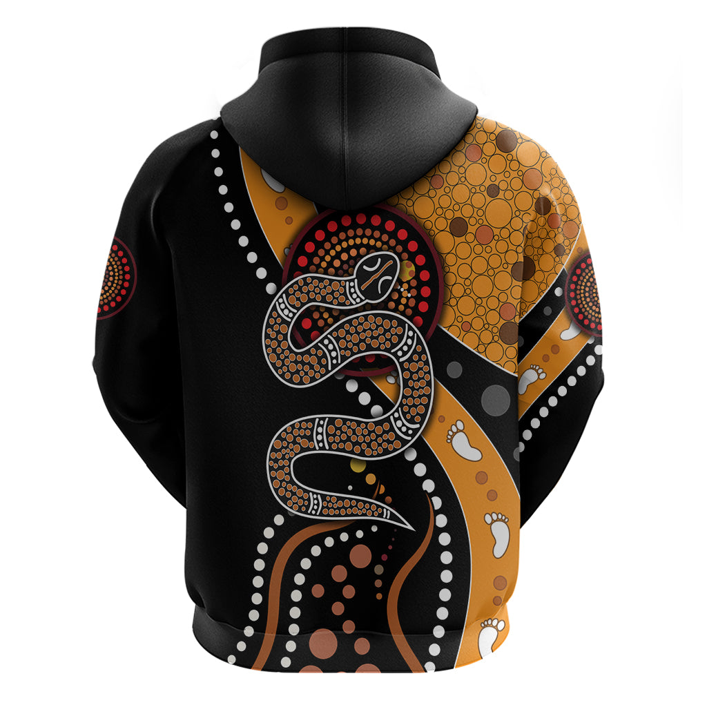 Aboriginal Snake Pattern Dot Art Hoodie - Vibe Hoodie Shop