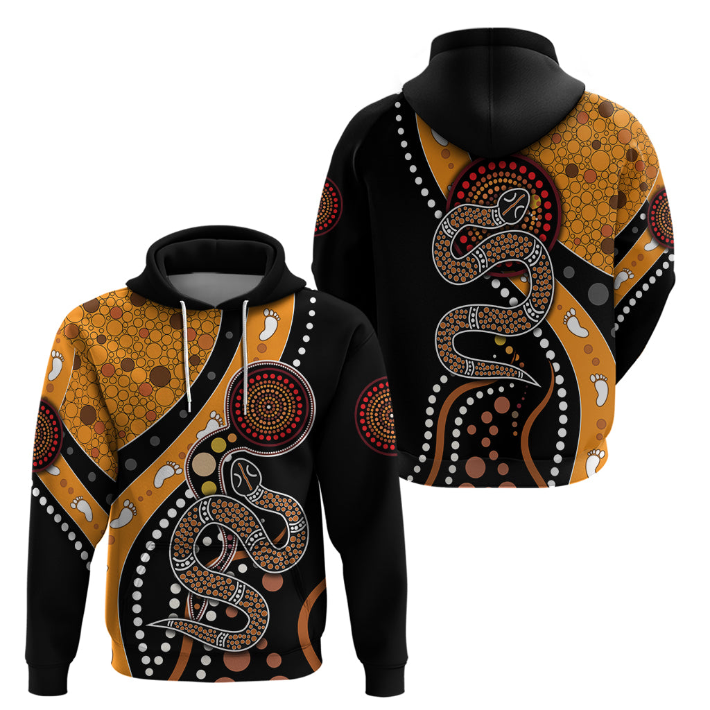 Aboriginal Snake Pattern Dot Art Hoodie - Vibe Hoodie Shop