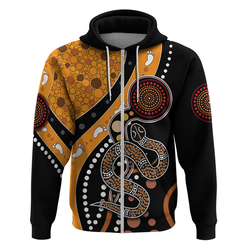 Aboriginal Snake Pattern Dot Art Hoodie - Vibe Hoodie Shop