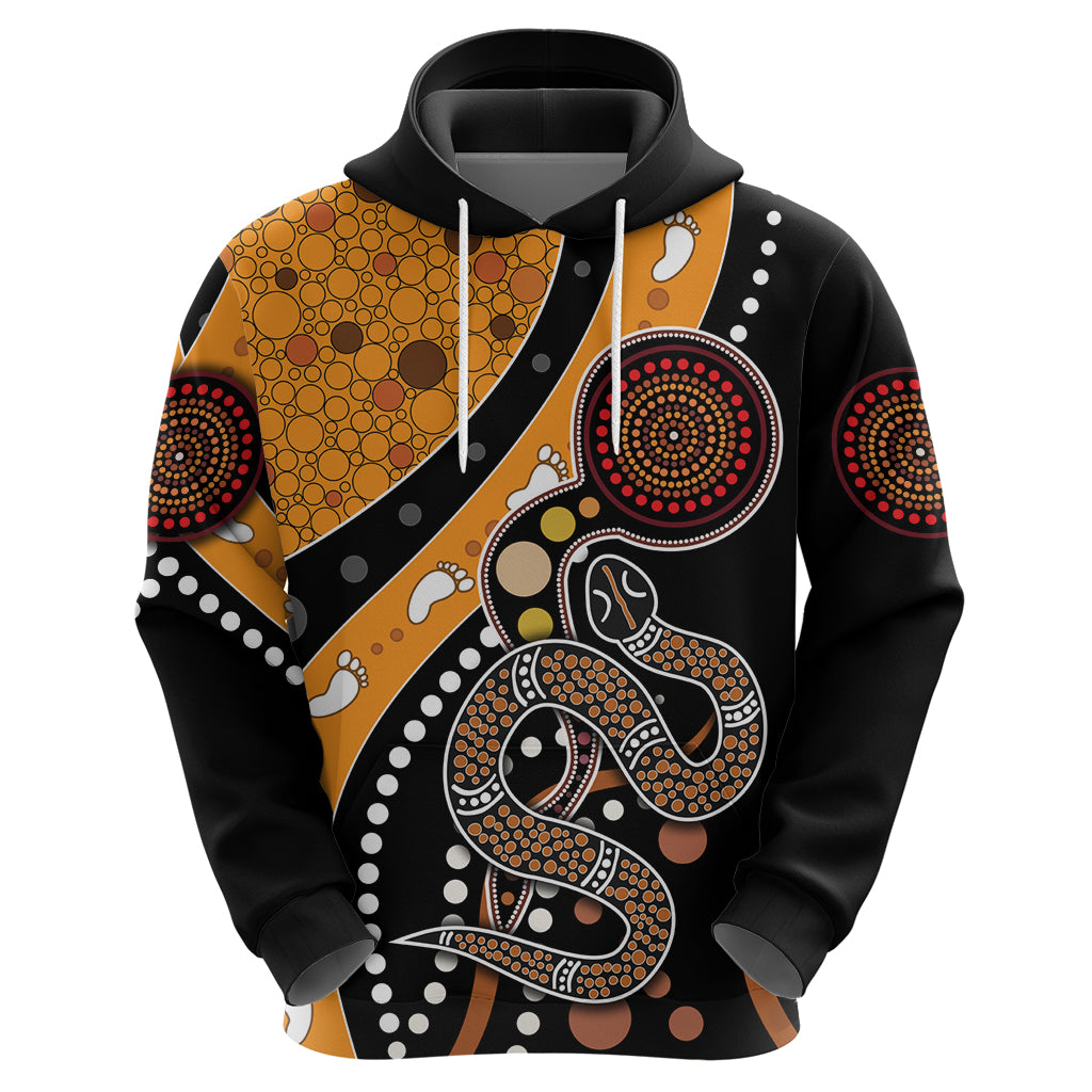 Aboriginal Snake Pattern Dot Art Hoodie - Vibe Hoodie Shop