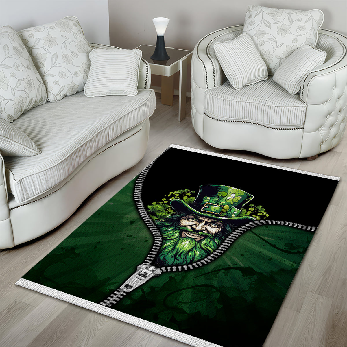 The Irish Man 3D Zip Art Area Rug - Vibe Hoodie Shop