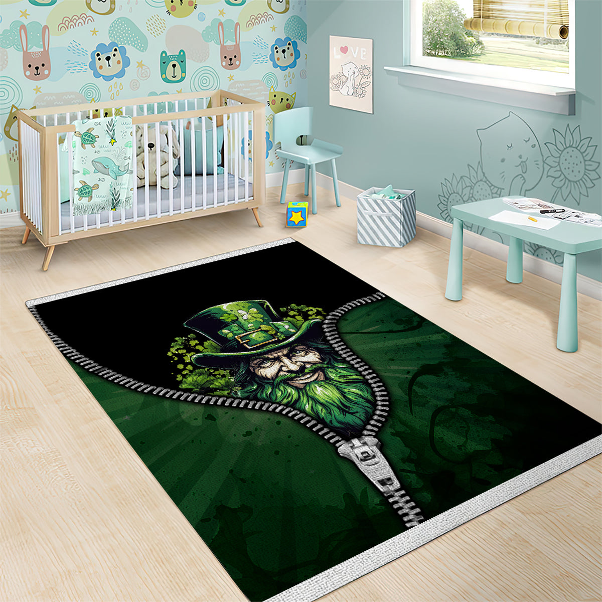 The Irish Man 3D Zip Art Area Rug - Vibe Hoodie Shop