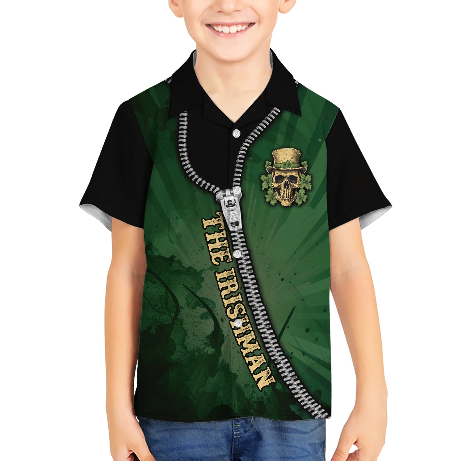 The Irish Man 3D Zip Art Hawaiian Shirt - Vibe Hoodie Shop