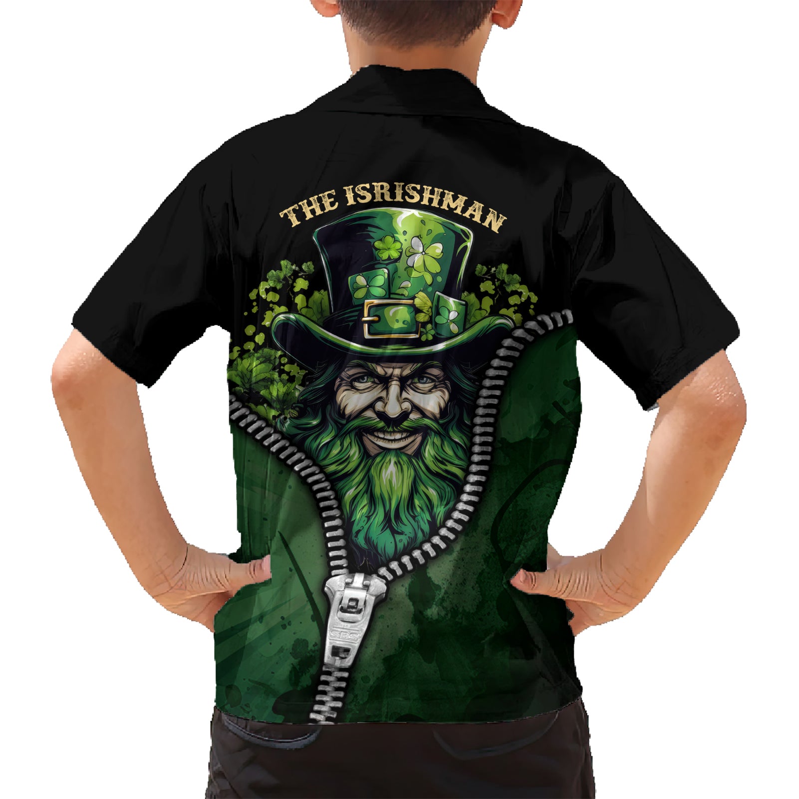 The Irish Man 3D Zip Art Hawaiian Shirt - Vibe Hoodie Shop
