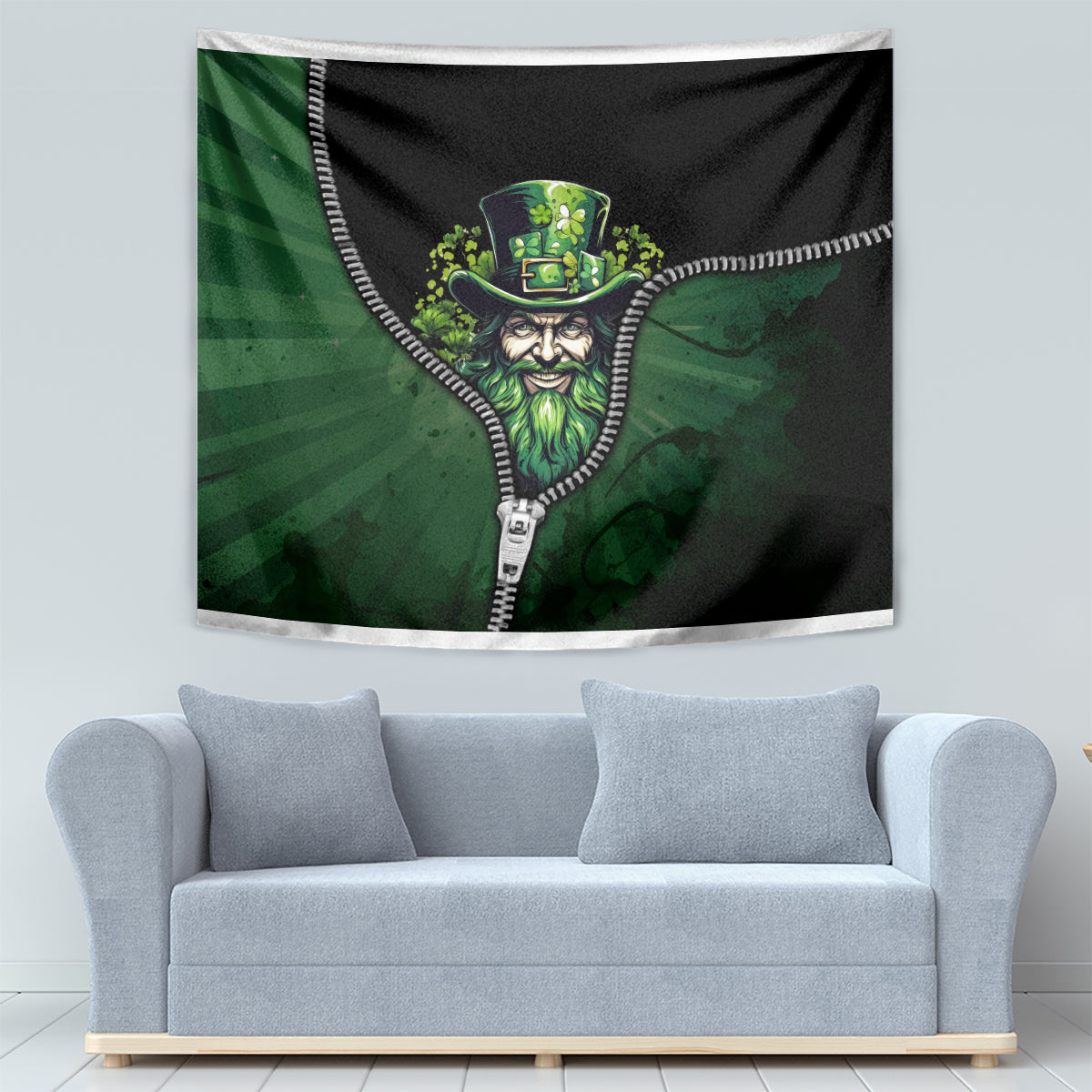 The Irish Man 3D Zip Art Tapestry - Vibe Hoodie Shop