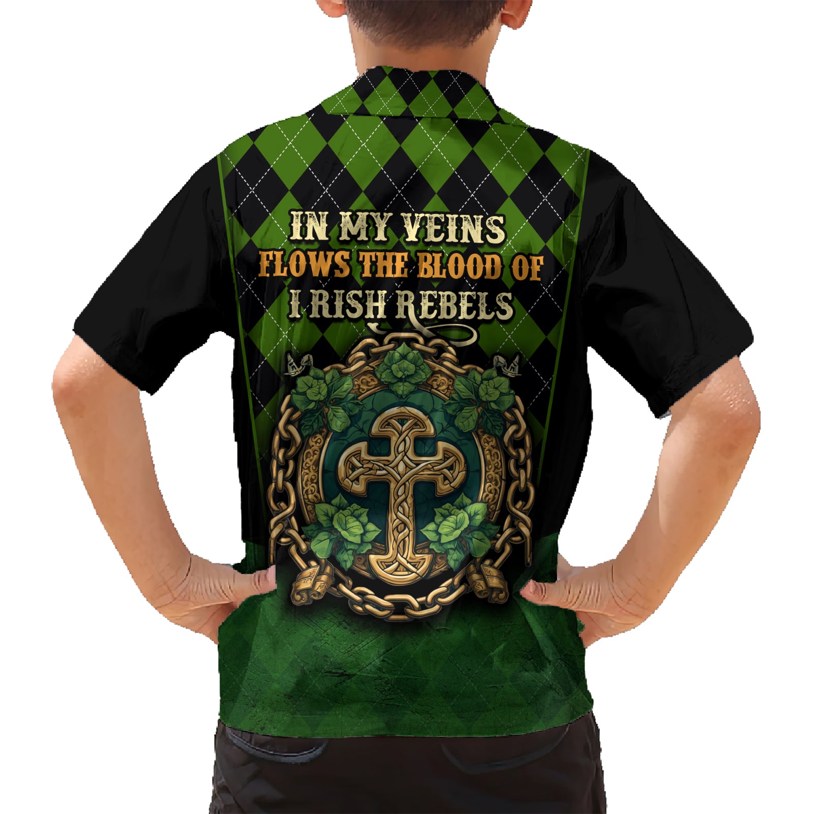 In My Veins Flows The Blood Of Irish Rebels Hawaiian Shirt - Vibe Hoodie Shop