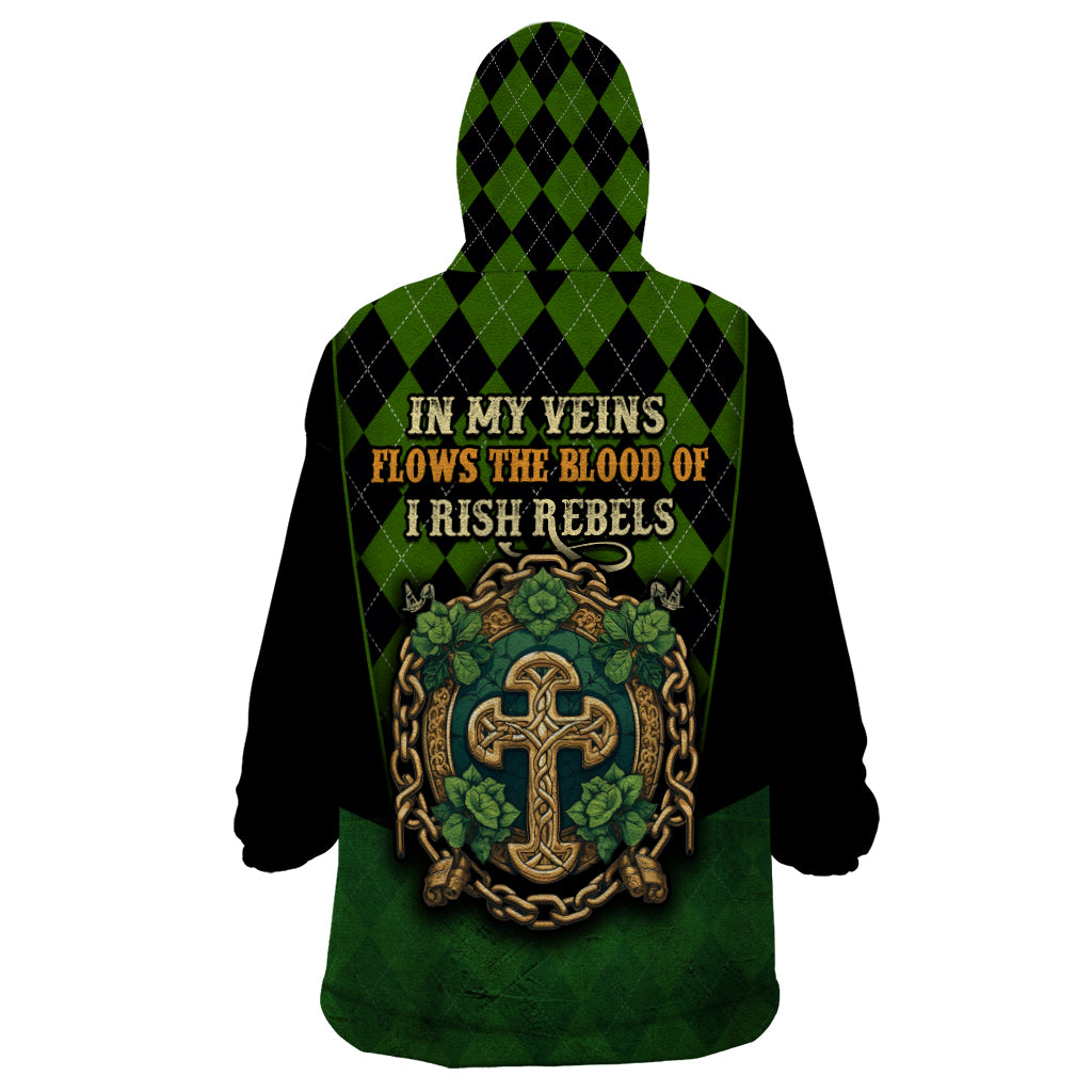 In My Veins Flows The Blood Of Irish Rebels Wearable Blanket Hoodie - Vibe Hoodie Shop