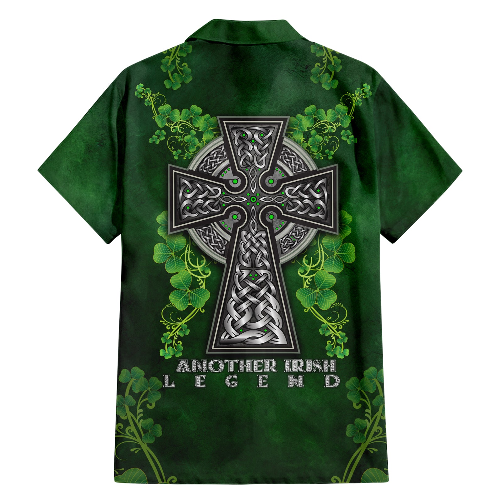 Irish Cross Mix With Shamrock Floral Hawaiian Shirt - Vibe Hoodie Shop