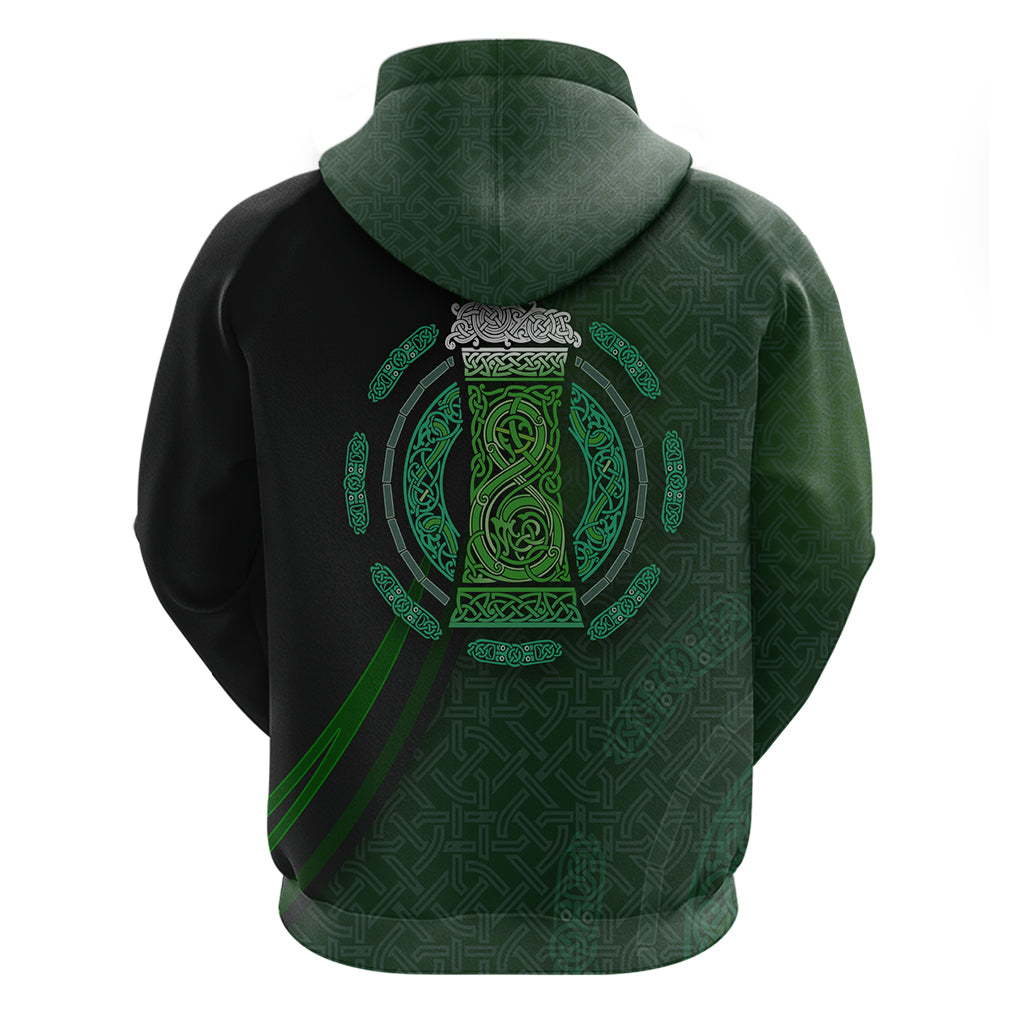 Beer Cup Pattern And Celtic Circle Green Hoodie - Vibe Hoodie Shop