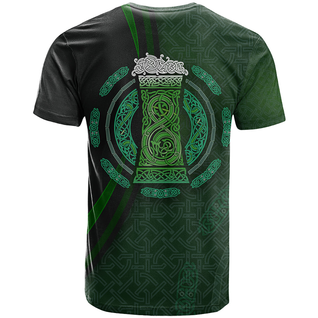 Beer Cup Pattern And Celtic Circle Green T Shirt - Vibe Hoodie Shop