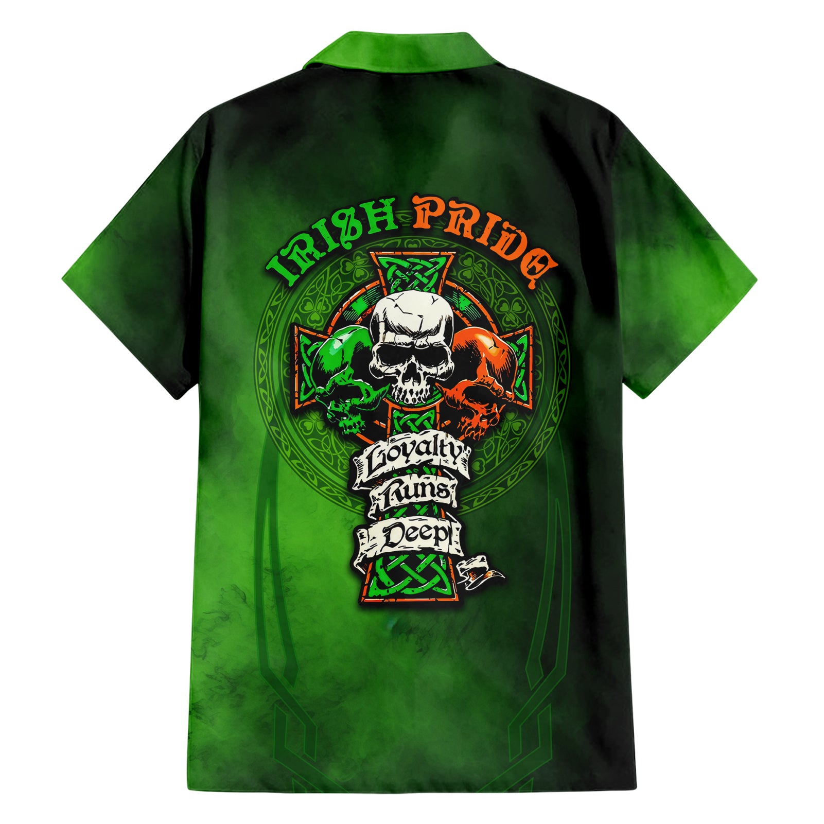 Irish Pride - Skull Cross Mix Hawaiian Shirt - Vibe Hoodie Shop
