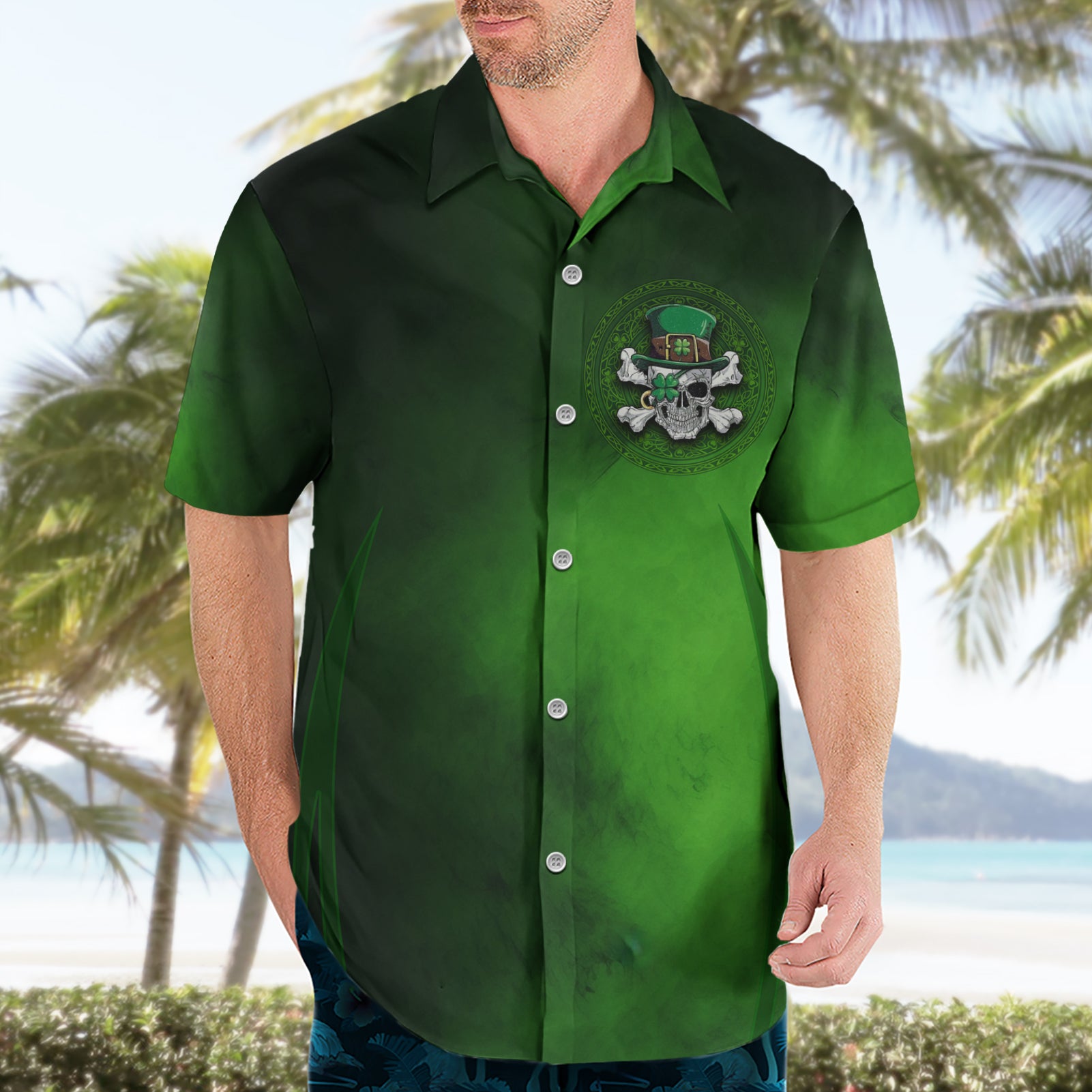 Irish Pride - Skull Cross Mix Hawaiian Shirt - Vibe Hoodie Shop