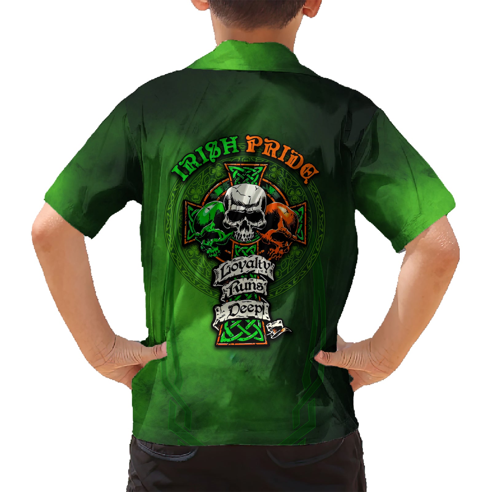 Irish Pride - Skull Cross Mix Hawaiian Shirt - Vibe Hoodie Shop