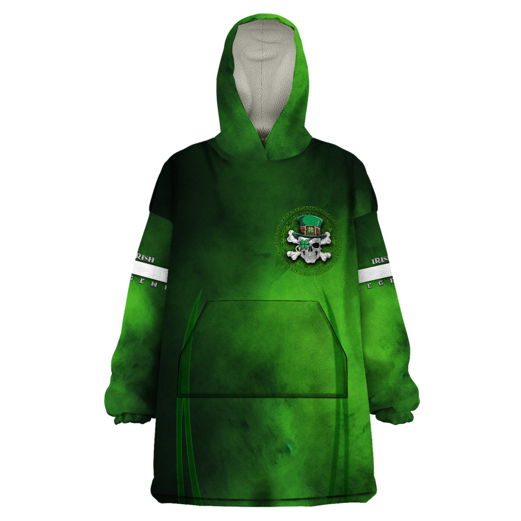 Irish Pride - Skull Cross Mix Wearable Blanket Hoodie - Vibe Hoodie Shop