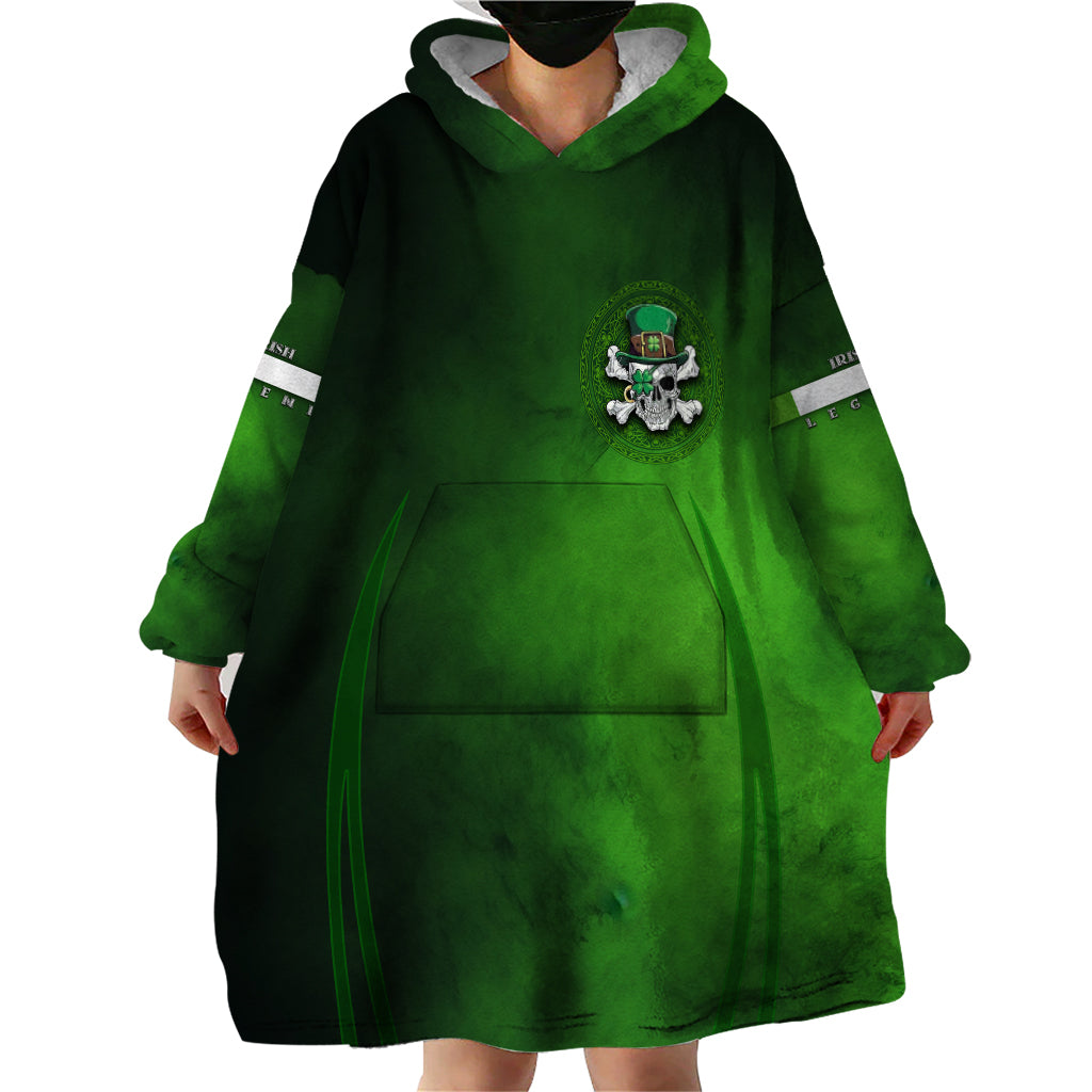 Irish Pride - Skull Cross Mix Wearable Blanket Hoodie - Vibe Hoodie Shop