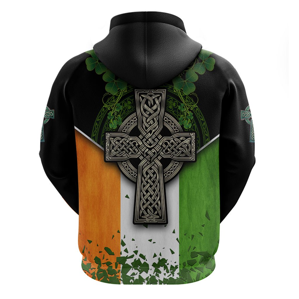 Irish Cross Mix With Shamrock Floral And Flag Hoodie - Vibe Hoodie Shop