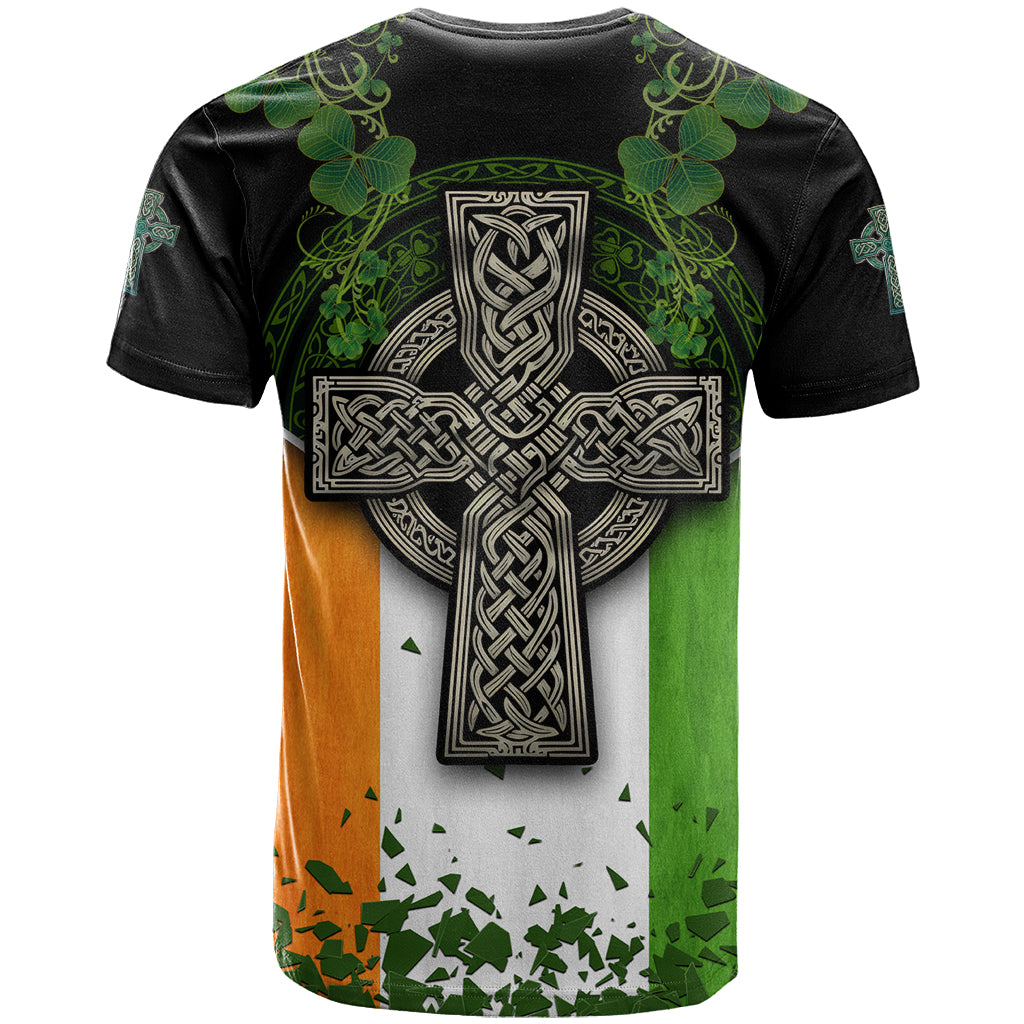 Irish Cross Mix With Shamrock Floral And Flag T Shirt - Vibe Hoodie Shop