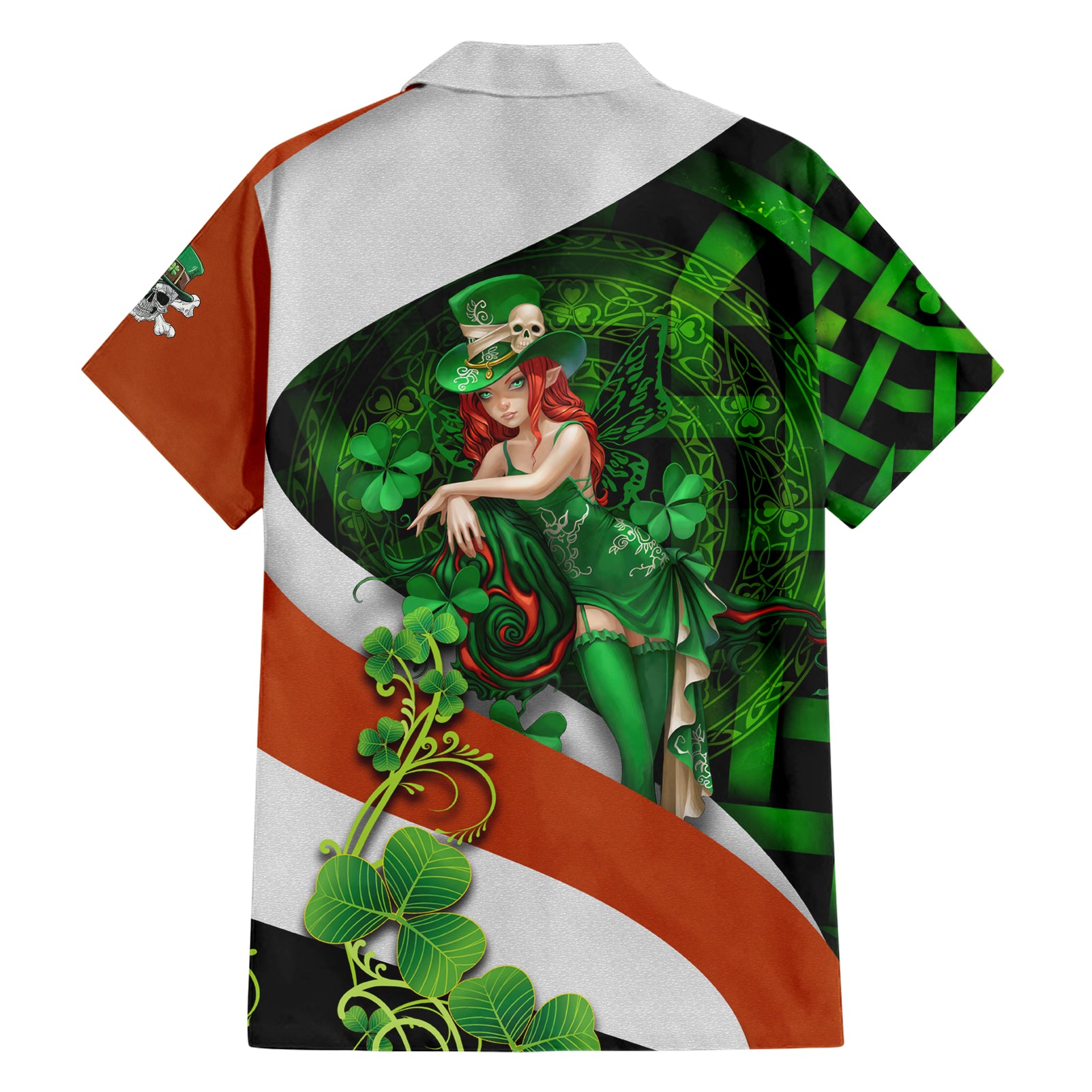 Patrick Day - Irish Cross - Lucky Girl Hawaiian Shirt - Vibe Hoodie Shop