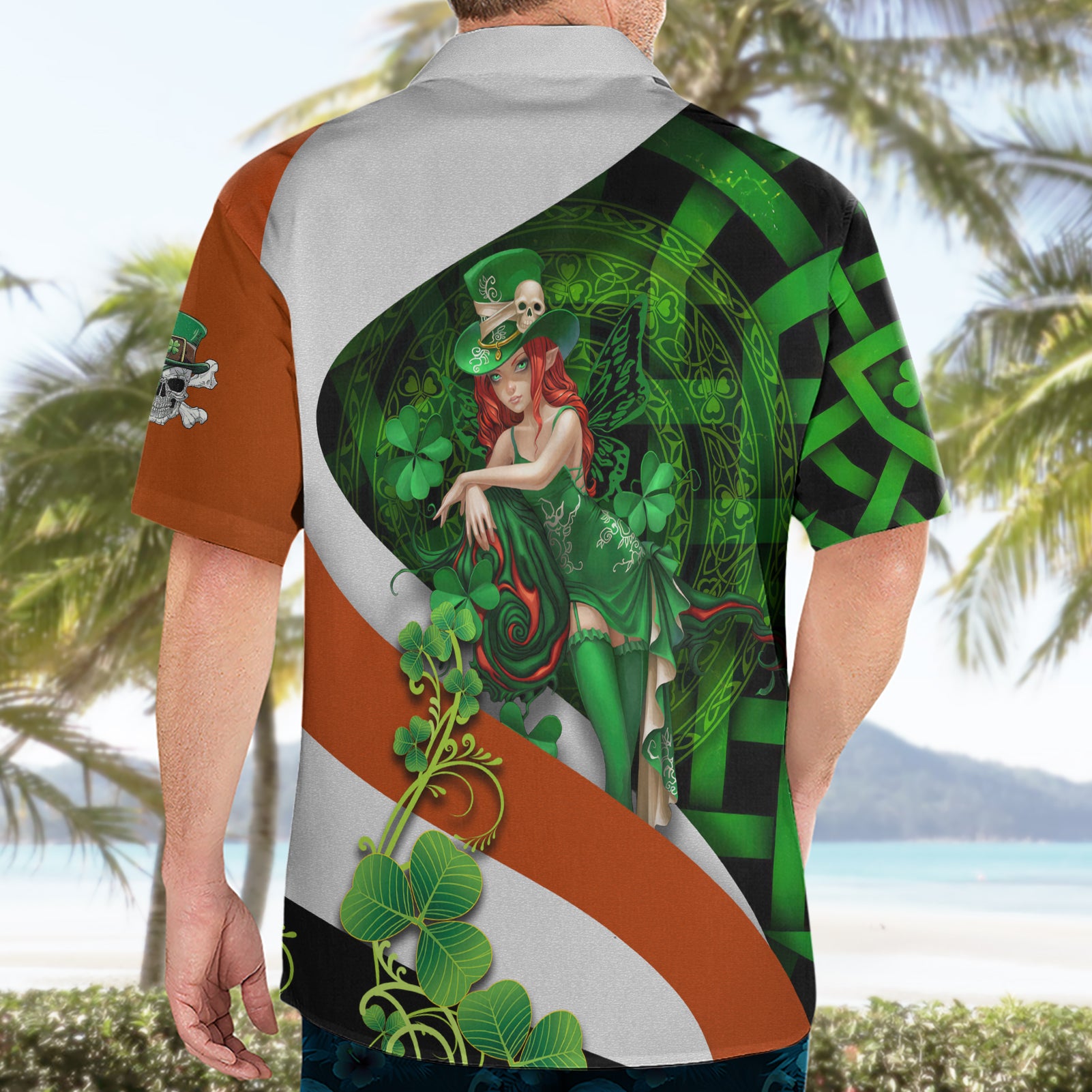 Patrick Day - Irish Cross - Lucky Girl Hawaiian Shirt - Vibe Hoodie Shop