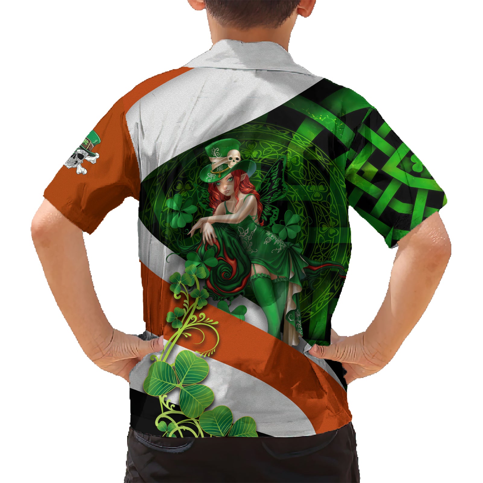 Patrick Day - Irish Cross - Lucky Girl Hawaiian Shirt - Vibe Hoodie Shop
