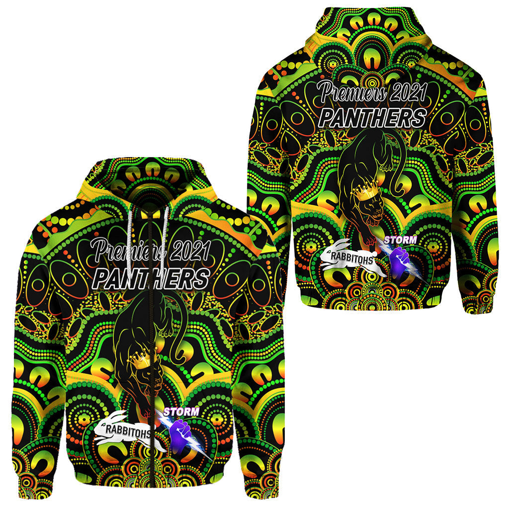 Penrith Panthers Zip Hoodie 2021 Indigenous Premiers - The King LT8 - Vibe Hoodie Shop