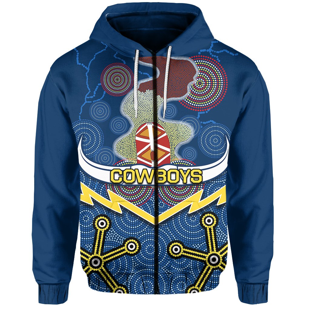 Cowboys Zip Hoodie Aboriginal - Vibe Hoodie Shop